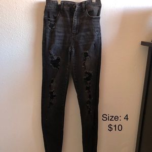 Black faded look American Eagle jeans-Used